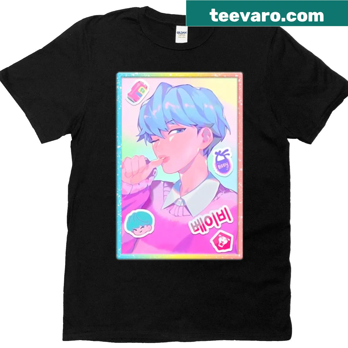 Charming illustration of a mother and baby on a t-shirt — on a men's t-shirt