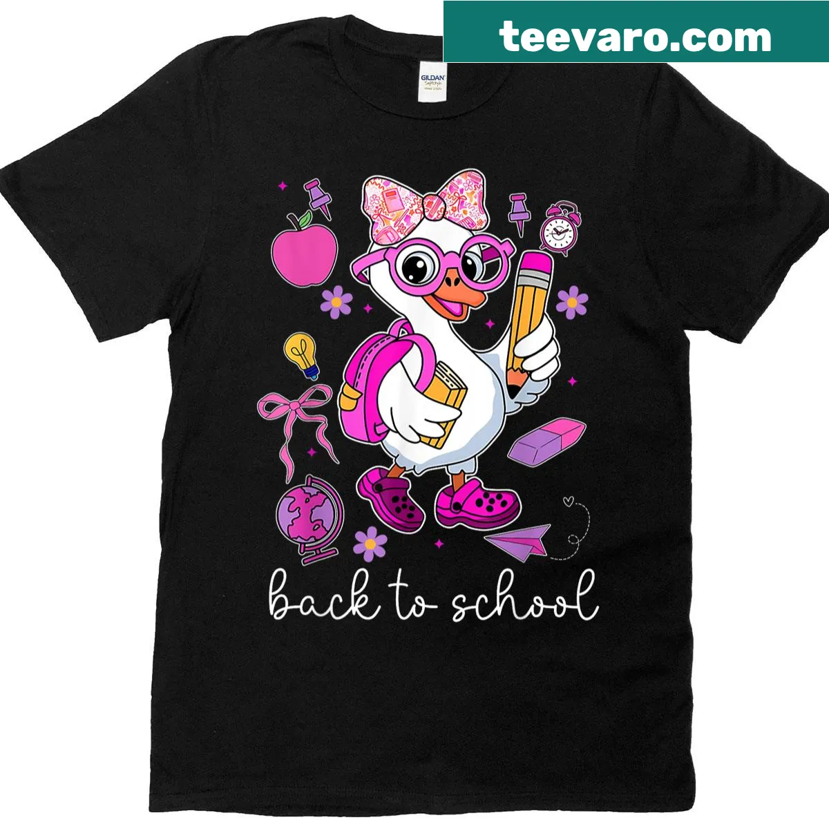 Funny T-shirt with 'Silly Goose' graphic for girls going back to school — on a men's t-shirt
