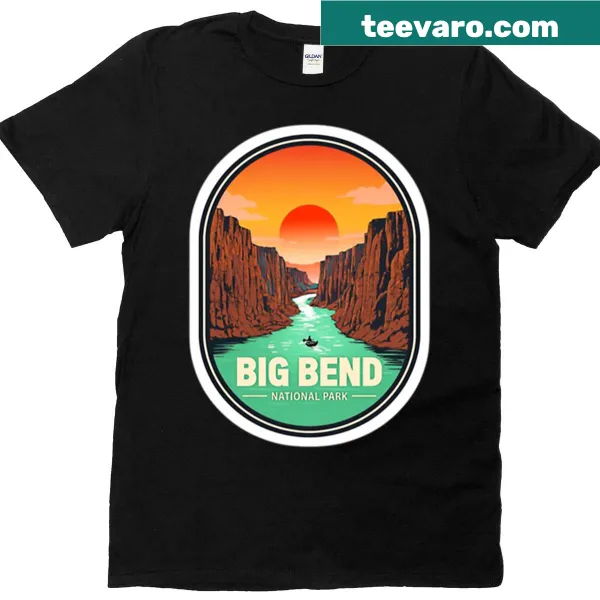 Illustration of Big Bend National Park on a T-shirt