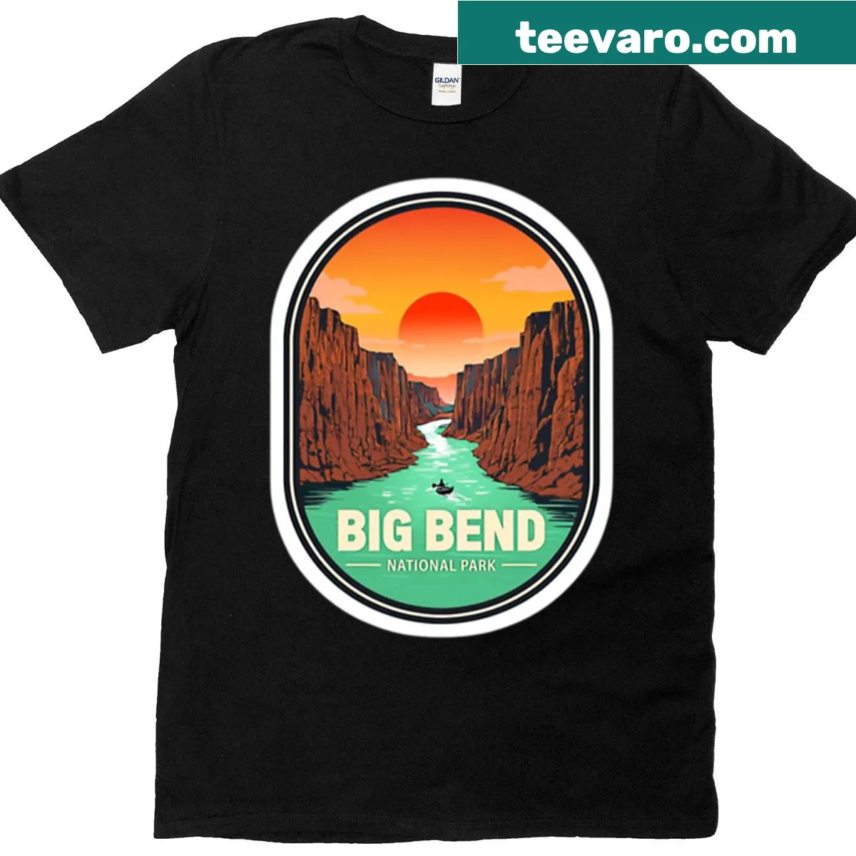Illustration of Big Bend National Park on a T-shirt — on a men's t-shirt