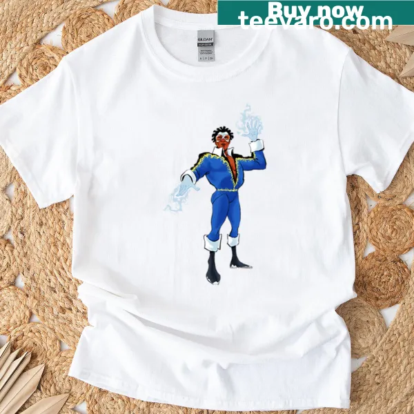 Illustration of Black Lightning, the superhero with electric powers.