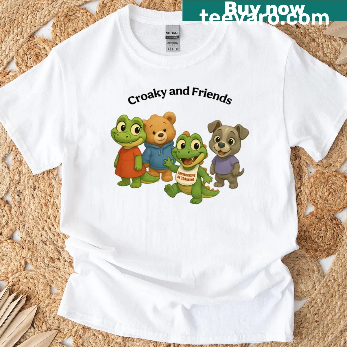 Cute cartoon animal characters design on a kids' t-shirt. — on a men's t-shirt