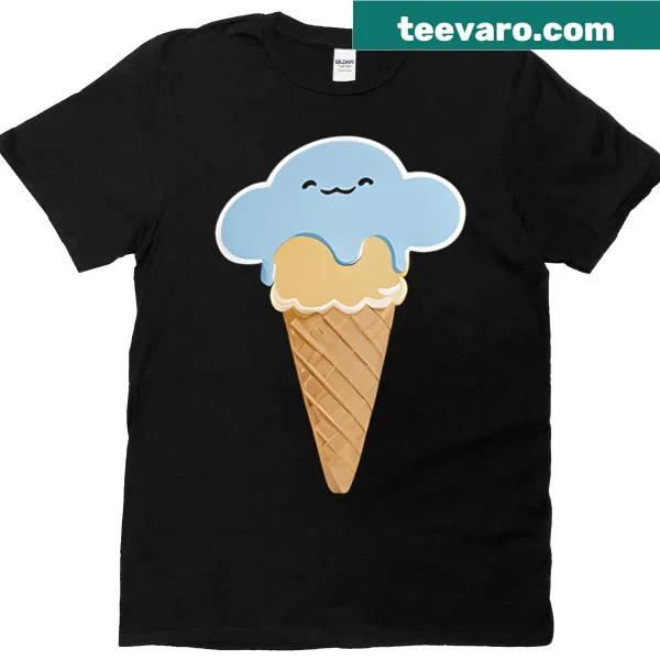 Ice cream cone illustration on a cute t-shirt