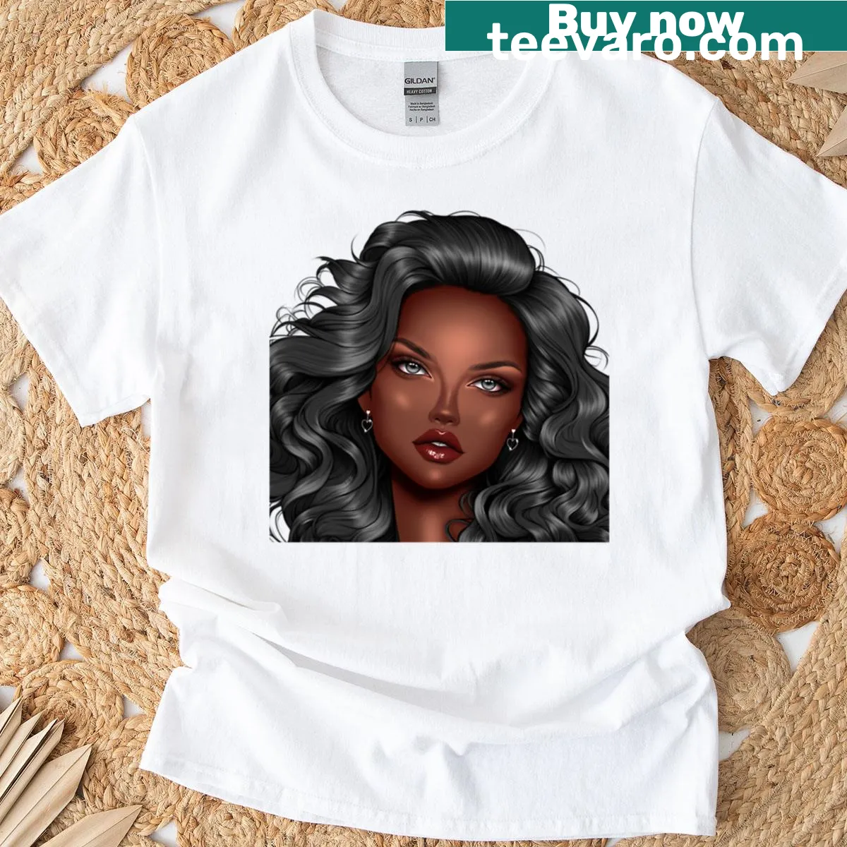Cute girls illustration T-shirt with digital art design — on a men's t-shirt