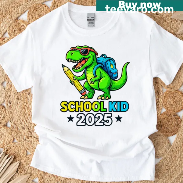 Dinosaur-themed T-shirt with playful illustrations for kids