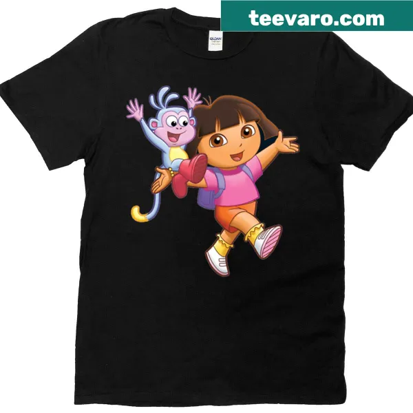 Kids T-shirt featuring Dora and Boots in a playful design