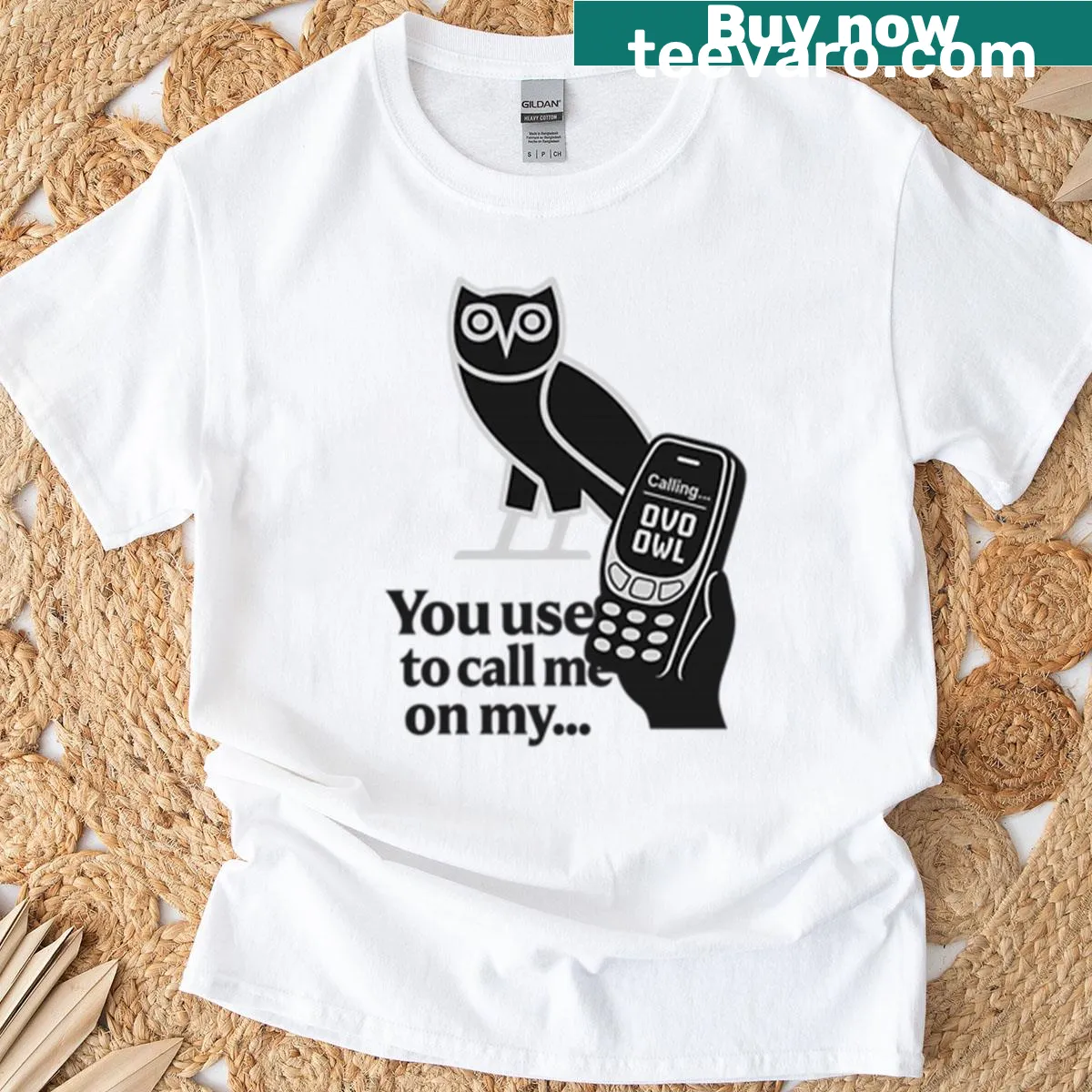 Illustrated Nokia 3 T-shirt celebrating retro tech — on a men's t-shirt