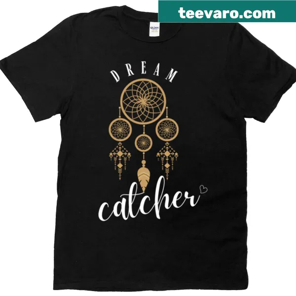 Illustrative dreamcatcher pattern T-shirt, symbolizing peace and positivity