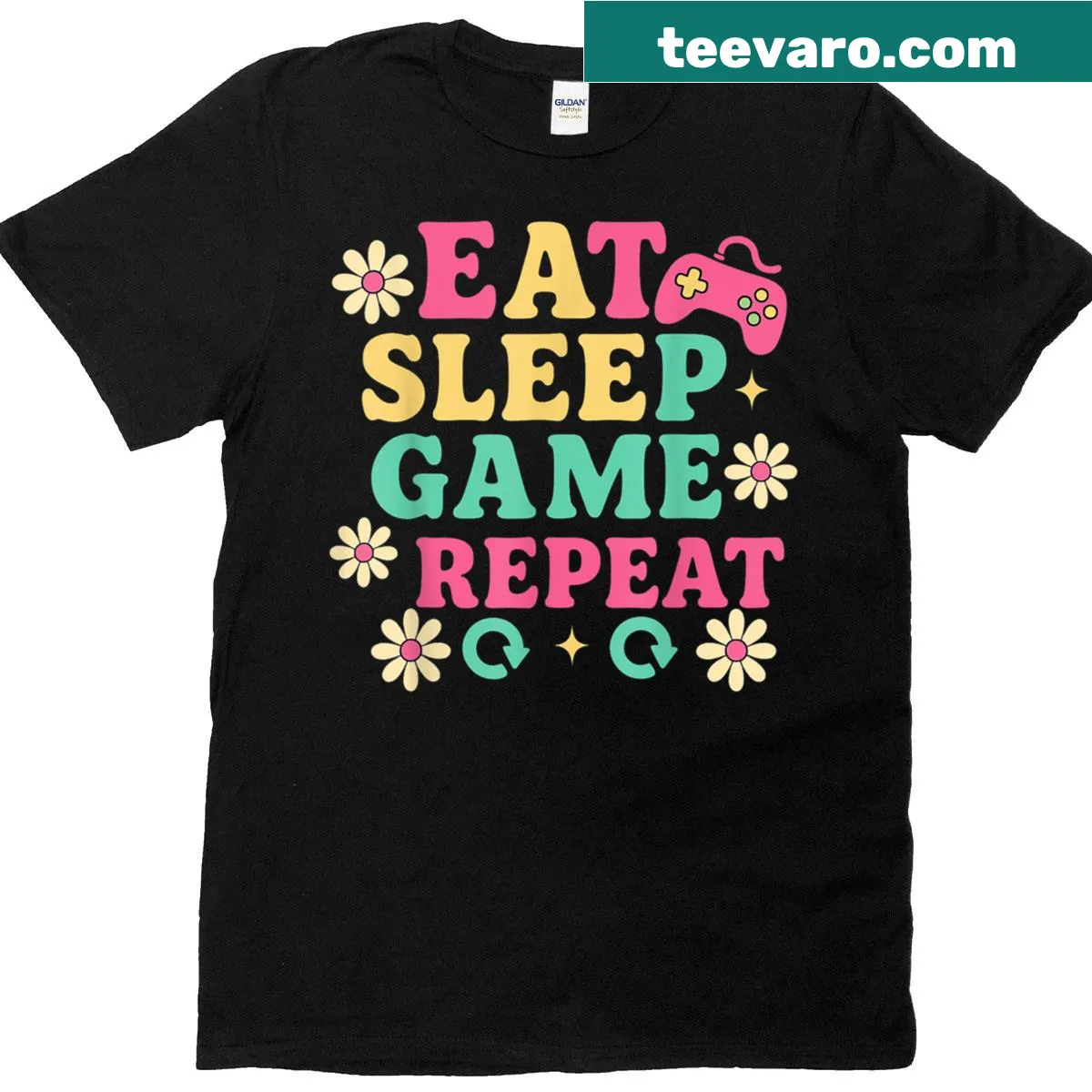 Women's casual tee with gardening and gaming-themed typography. — on a men's t-shirt
