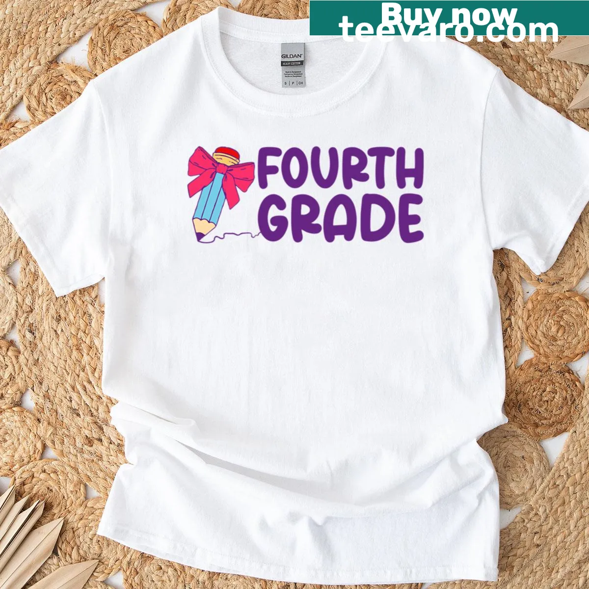 Back to school T-shirt for kids celebrating fourth grade with fun design — on a men's t-shirt