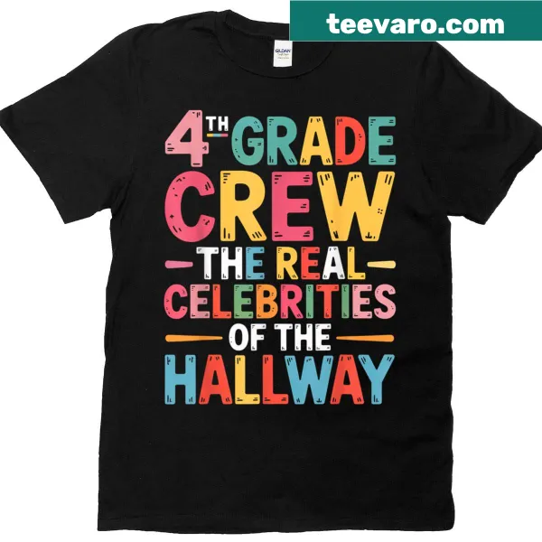 Fourth Grade Crew T-shirt designed for girls celebrating school friendship