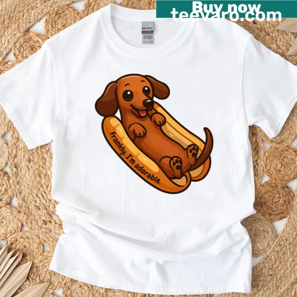 Cute typography design saying 'Frankly I'm Adorable' on a t-shirt