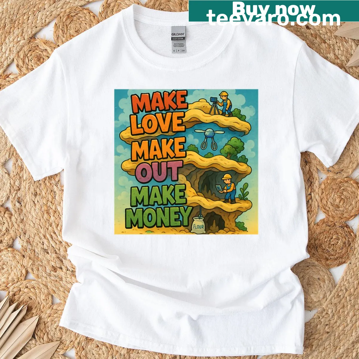 Inspirational graphic saying 'From Passion To Profit' on a t-shirt — on a men's t-shirt