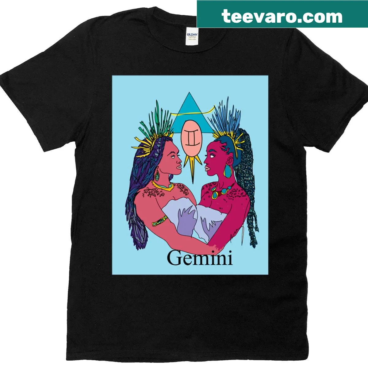 Gemini t-shirt with stylish typography — on a men's t-shirt