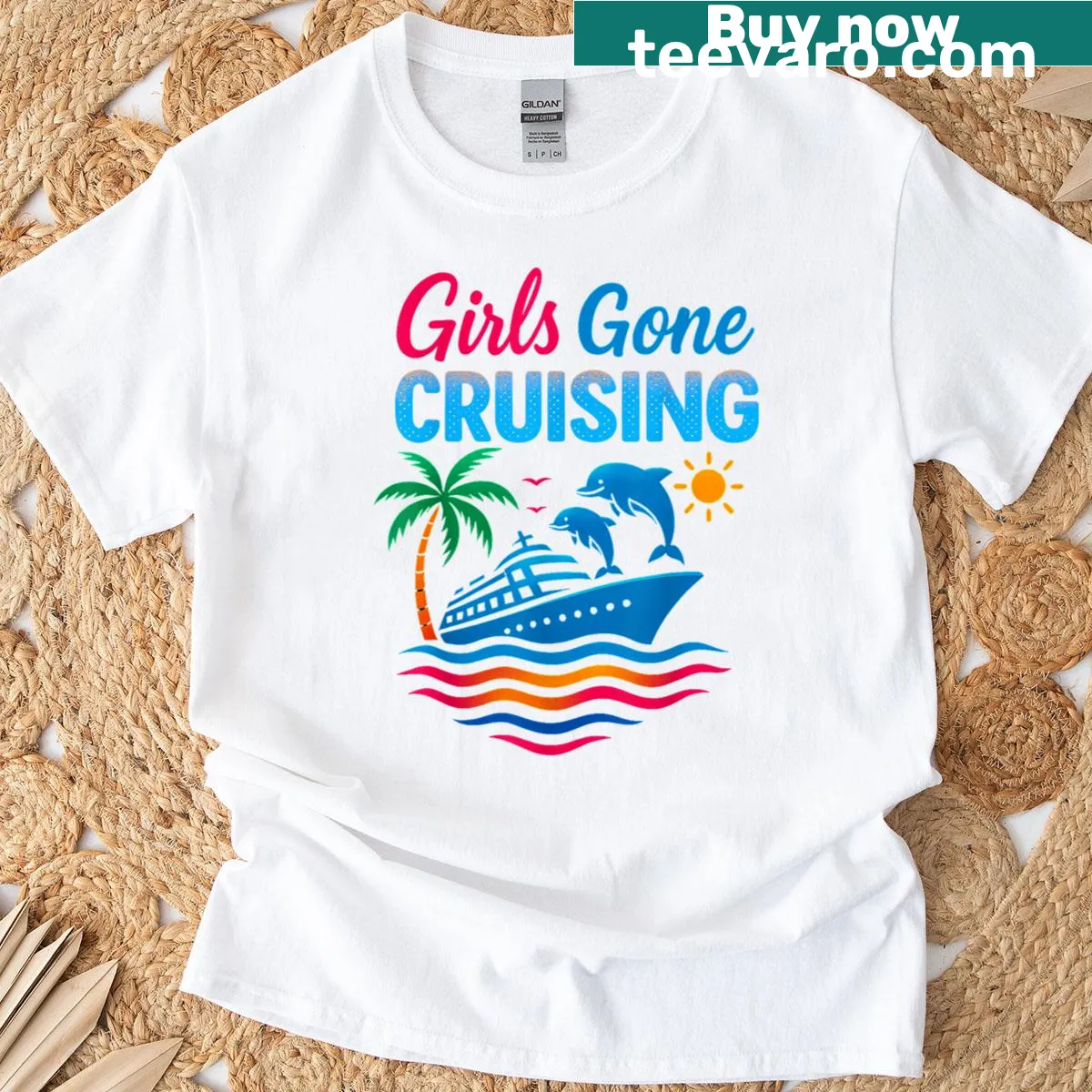 Typography design celebrating cruising on a t-shirt — on a men's t-shirt