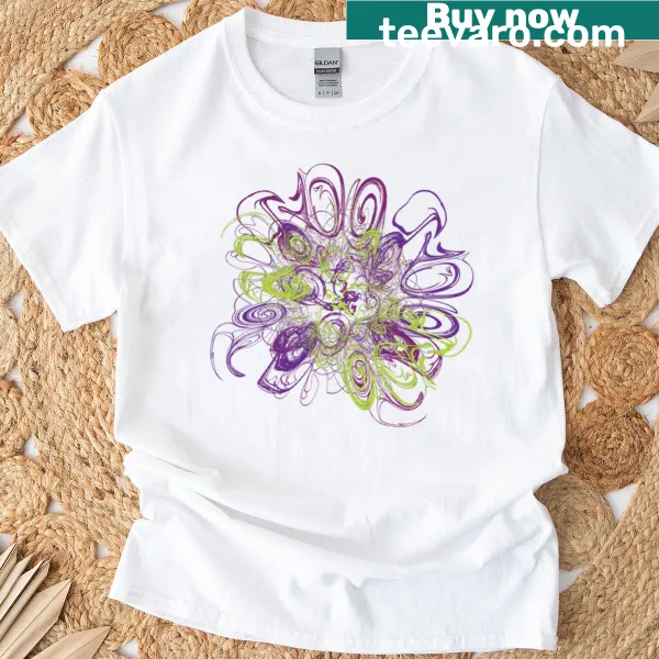 Abstract typography design t-shirt featuring Gyration 6