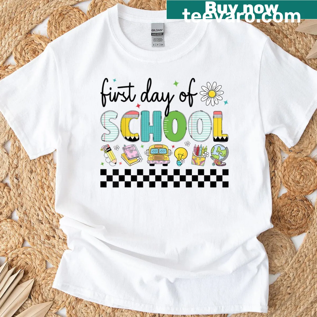 T-shirt with 'Hello Kindergarten' and pencil hearts for kids — on a men's t-shirt