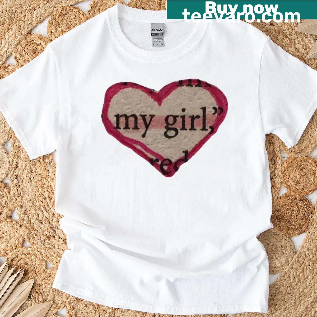 Graphic featuring a heartfelt quote about books and love — on a men's t-shirt
