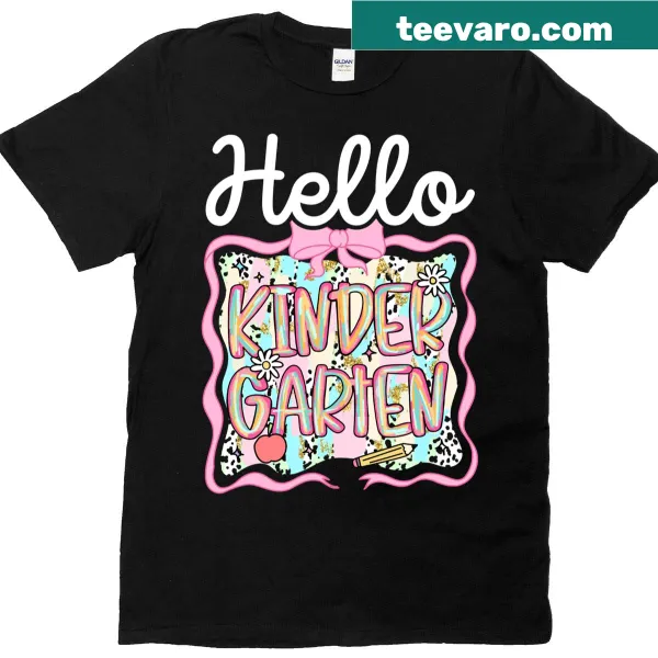 Cute ‘Hello Kindergarten’ graphic t-shirt for kids