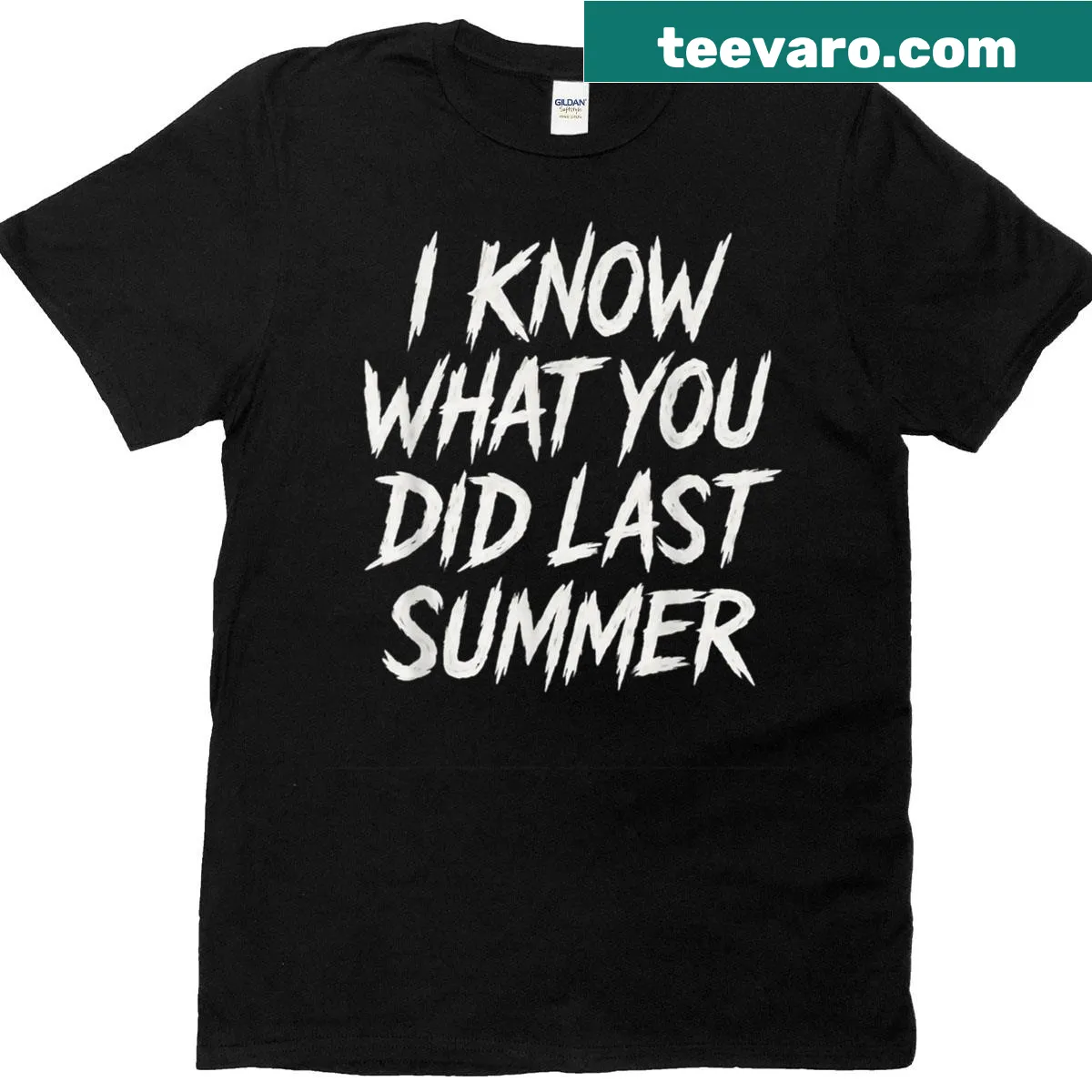 Vintage distressed t-shirt referencing I Know What You Did Last Summer — on a men's t-shirt