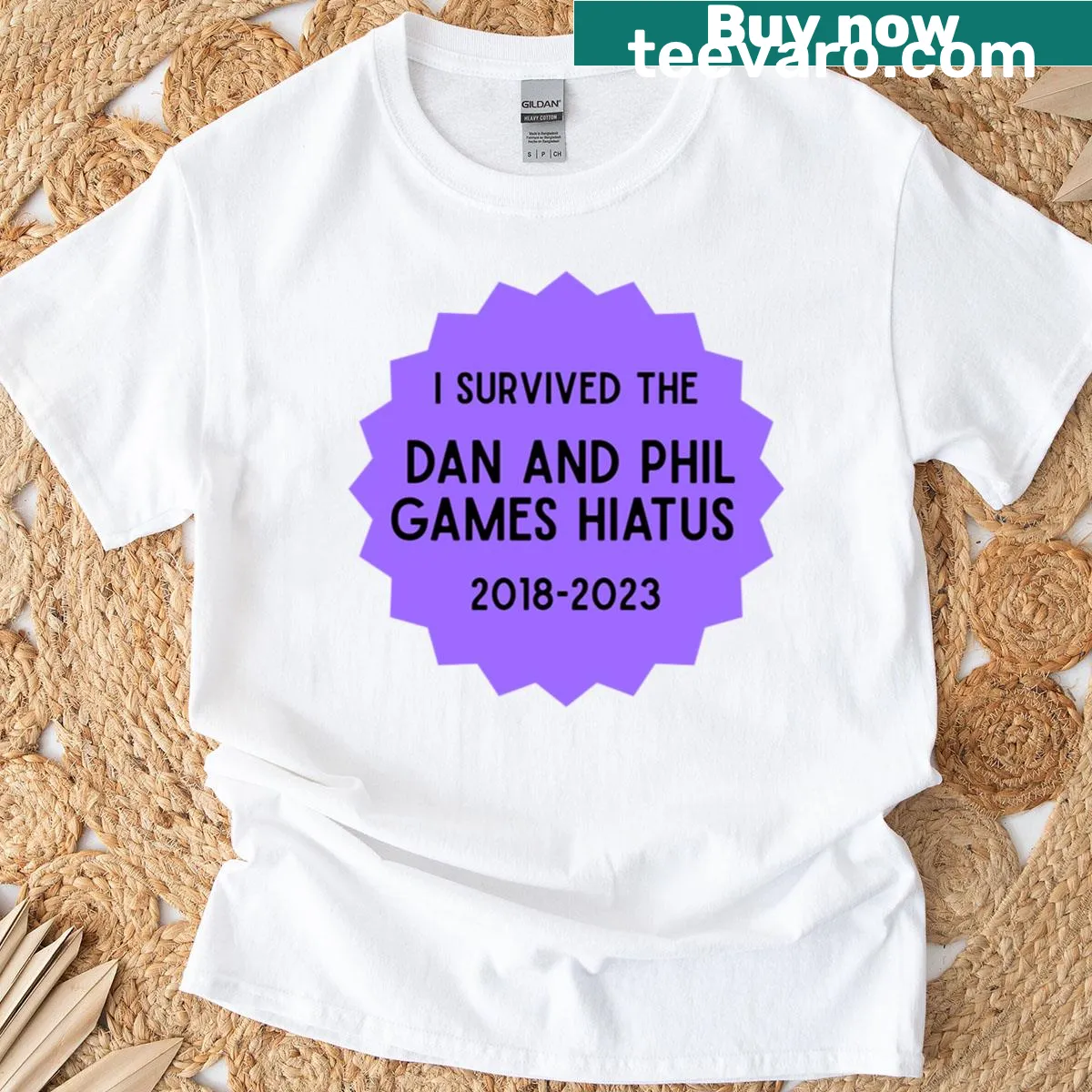 T-shirt celebrating survival of Danandphilgames hiatus. — on a men's t-shirt
