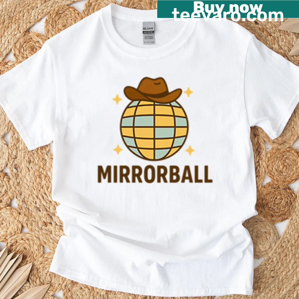 Text-based design with the phrase 'I'm a Mirrorball' — on a men's t-shirt