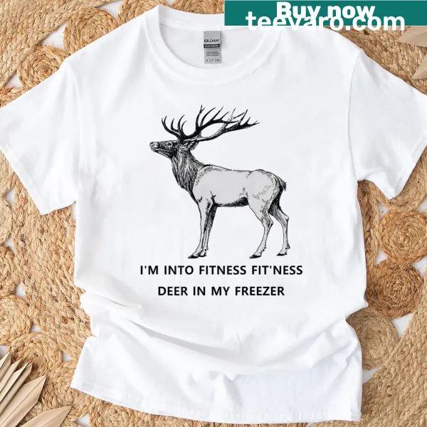 Hunting-themed t-shirt with a playful fitness pun
