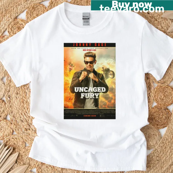 Humorous T-shirt featuring Johnny Cage from Mortal Kombat