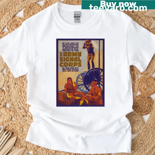 Typography graphic T-shirt honoring the Signal Corps
