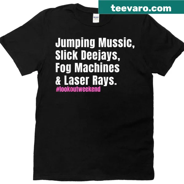 Dynamic t-shirt celebrating music with a design featuring deejays and party vibes