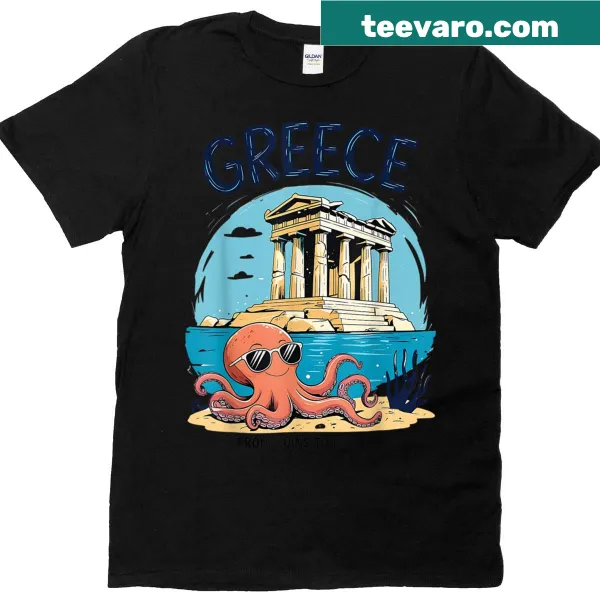 Kids t-shirt featuring Athens Greece design for travel lovers