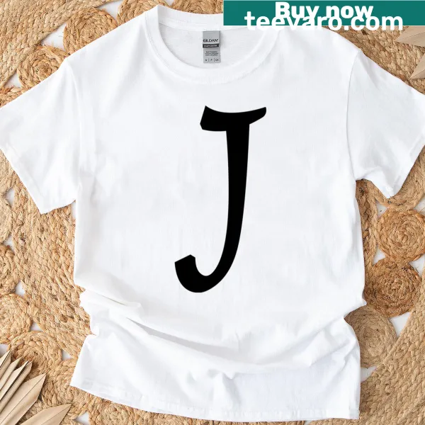 Stylish design of the letter J on a T-shirt