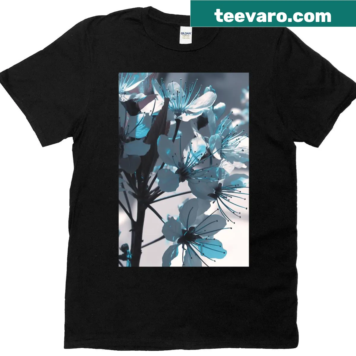 Stylish t-shirt with minimal frosted glass effect design — on a men's t-shirt