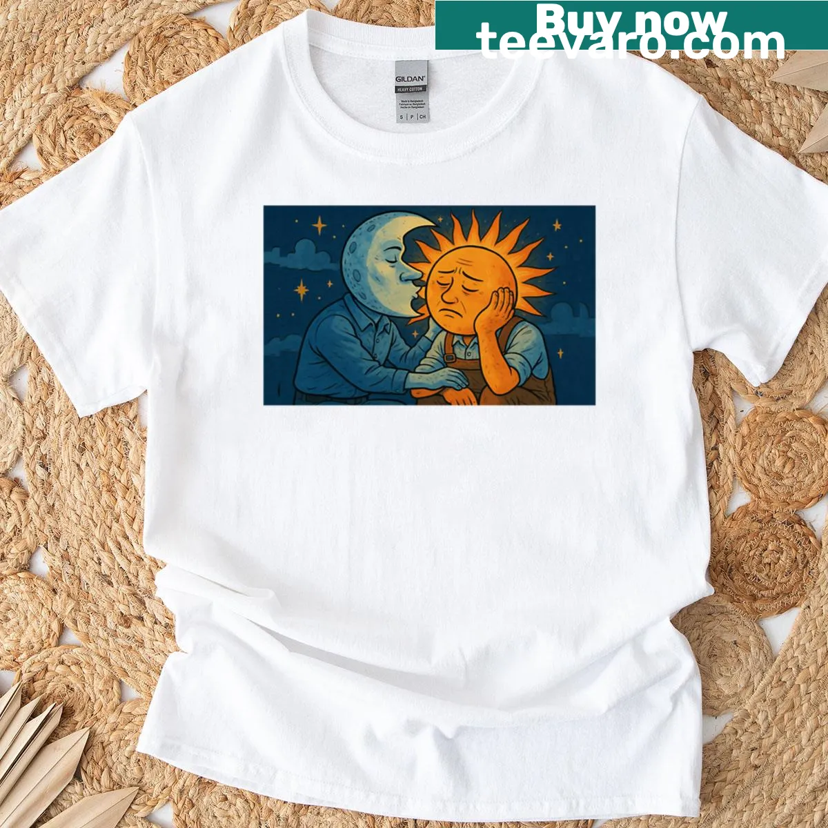 T-shirt symbolizing the connection of two souls in love — on a men's t-shirt
