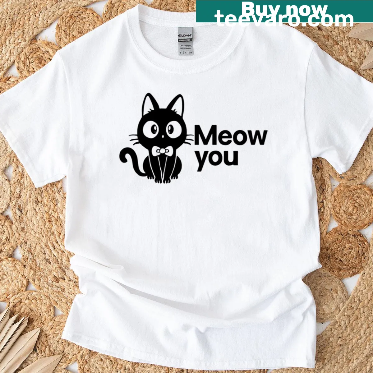 Cute cat graphic design on a T-shirt — on a men's t-shirt
