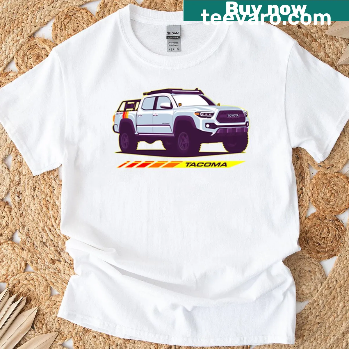 Rugged pickup truck design T-shirt for adventure lovers — on a men's t-shirt