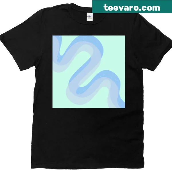 T-shirt with minimalist squiggly lines design