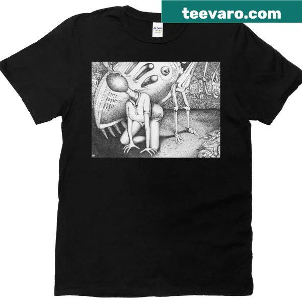 Minimalist hand-lettered 'By Hand' graphic on a T-shirt