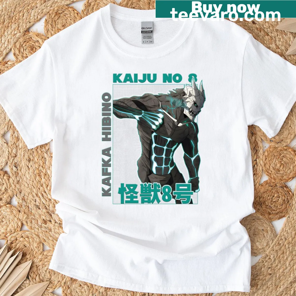 Cartoon monster graphic T-shirt for kids featuring the number 8 — on a men's t-shirt