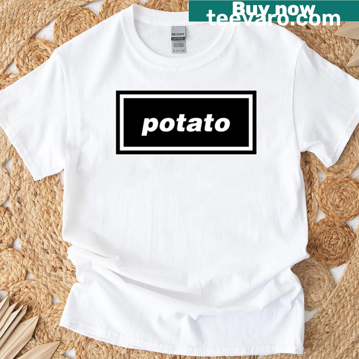 Oasis logo graphic T-shirt — on a men's t-shirt