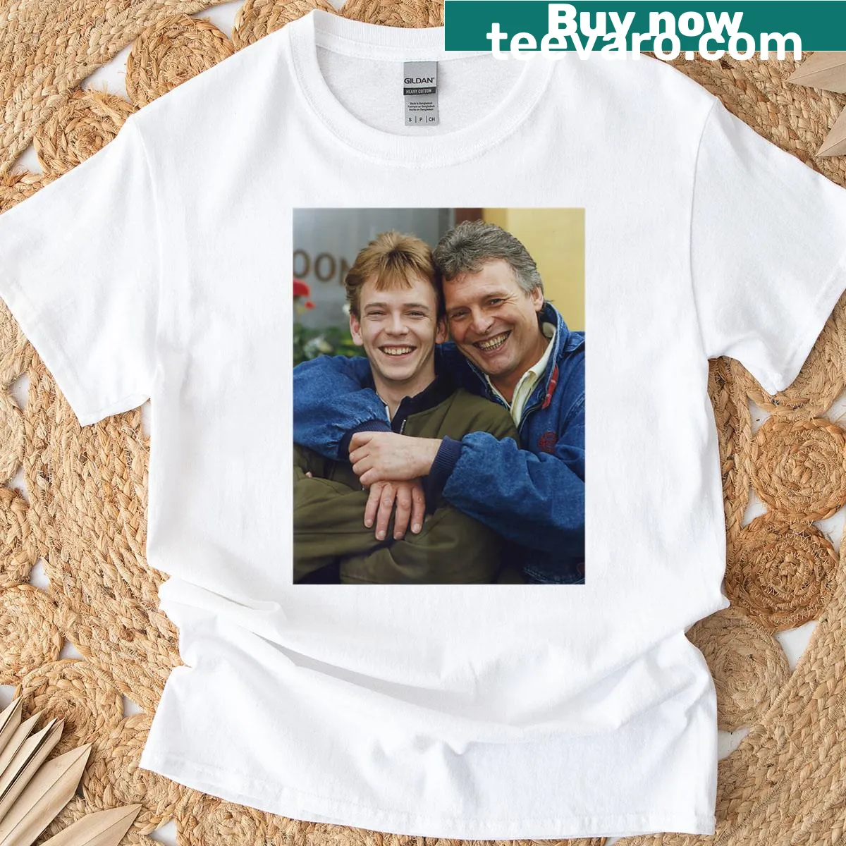 T-shirt featuring humorous design referencing Ian Beale from EastEnders — on a men's t-shirt
