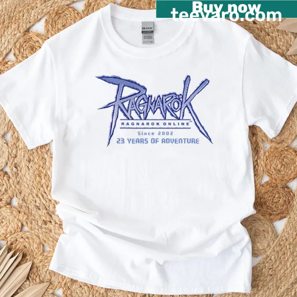 Ragnarok 23rd Anniversary graphic T-shirt celebrating the series