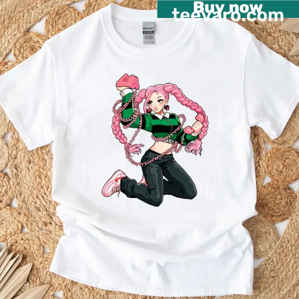 Retro Y2k style graphic t-shirt featuring playful typography