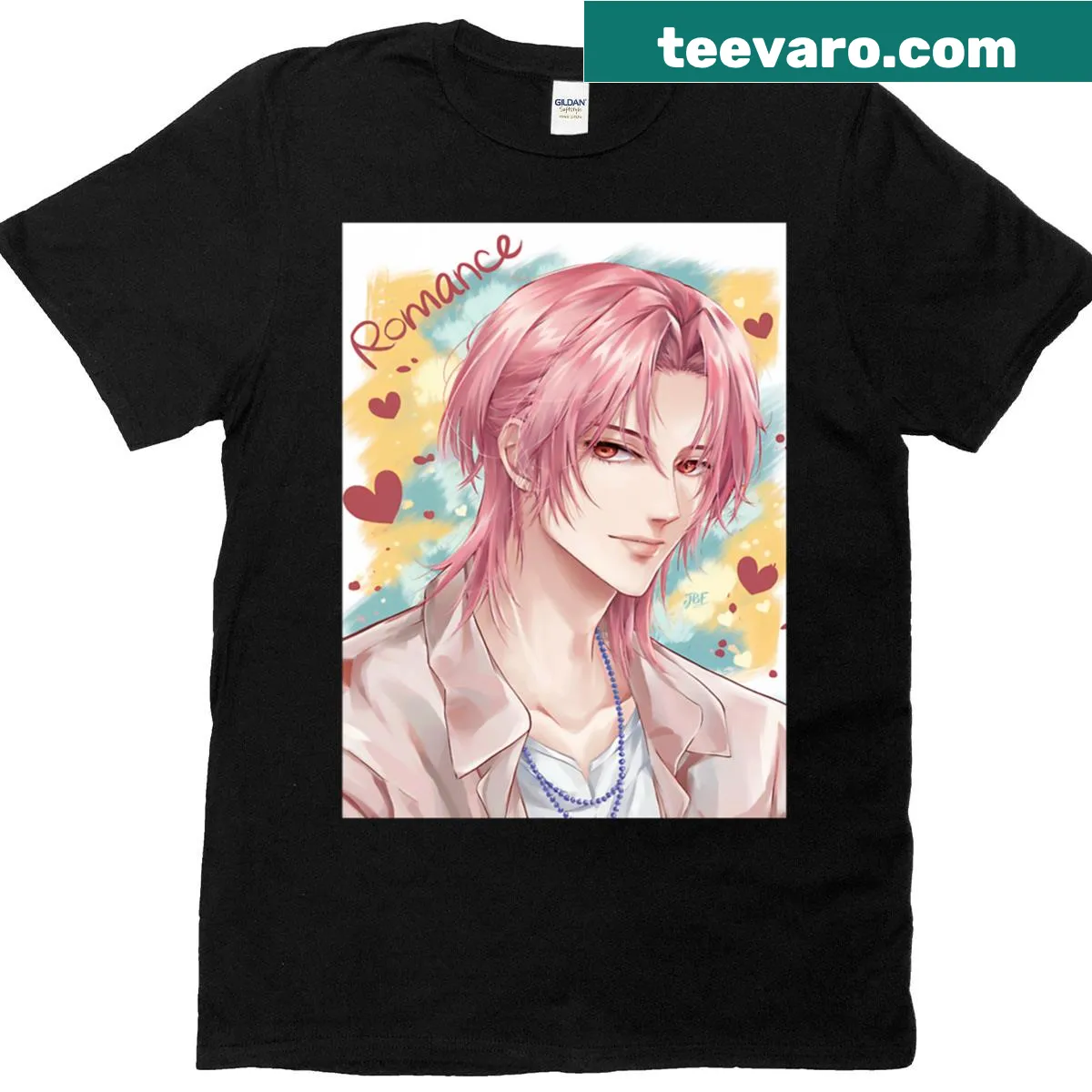 Illustrated Kpop Demon Hunters design on a T-shirt — on a men's t-shirt