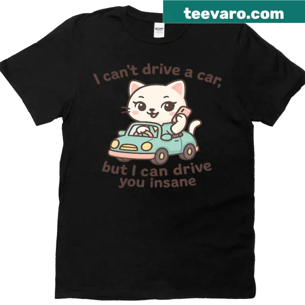 Illustration of a sassy cat driving with sunglasses on