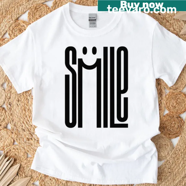 Bold typography design with the word 'Smile'