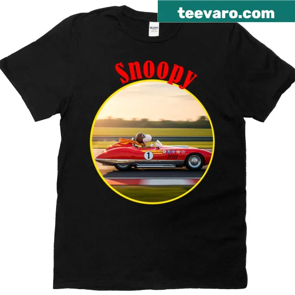 Snoopy as a pilot in a nostalgic design