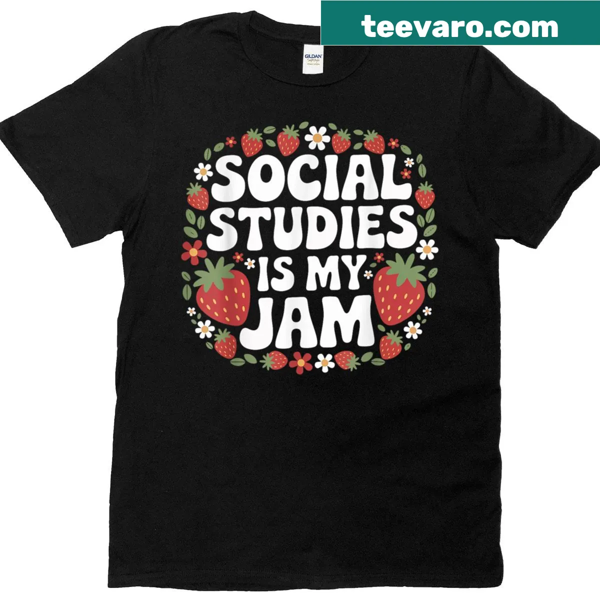 Text design Social Studies Is My Jam on a t-shirt — on a men's t-shirt