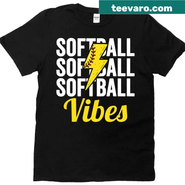 Softball Vibes graphic t-shirt with bold typography
