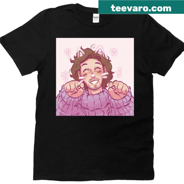 Illustrated Spencer cat design on a cute T-shirt